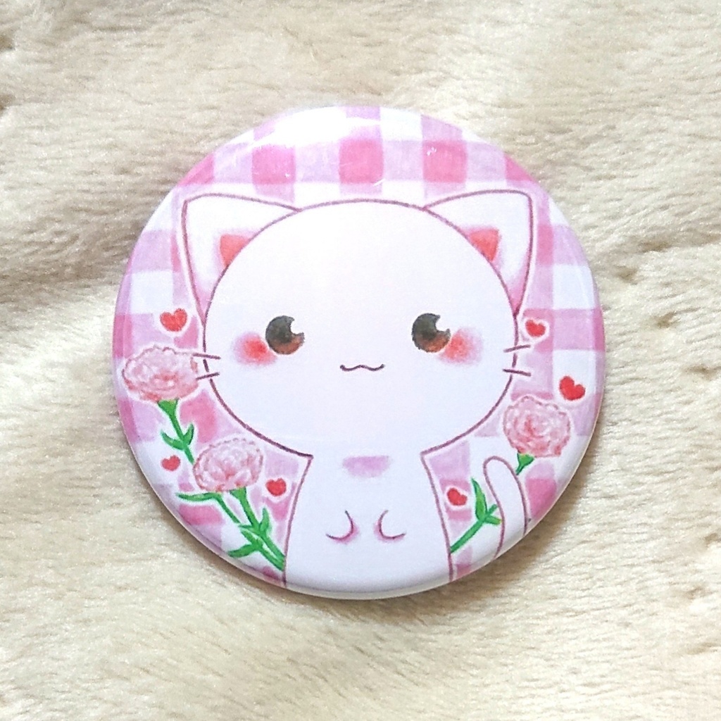 しろねこさん缶バッチ