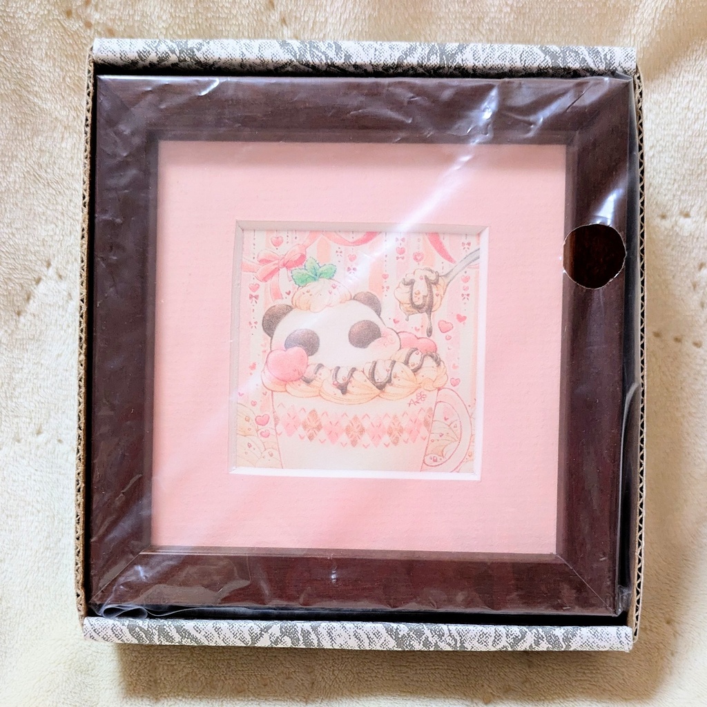 額装作品「バレンタインチョコラテなぽてぱんだ」