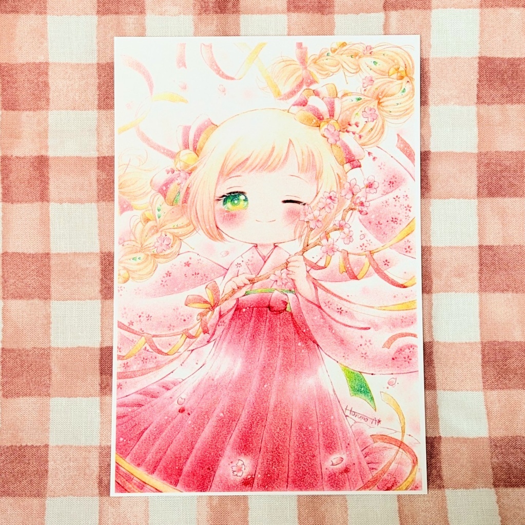 ポストカード「桜舞う」