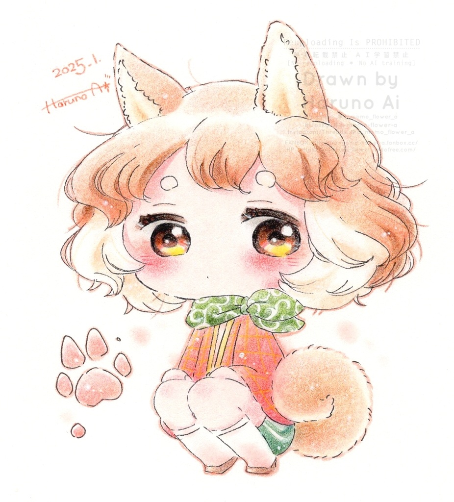 ドローイング「まめしばちゃん」