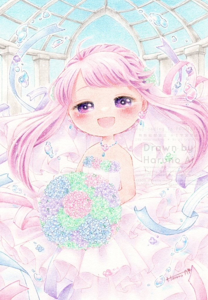 展示原画作品「June Bride Wedding」