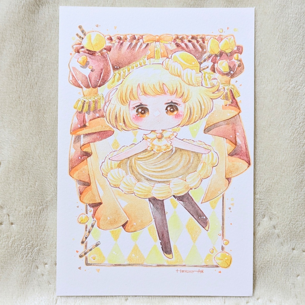 展示原画作品「クリームたっぷりモンブラン」