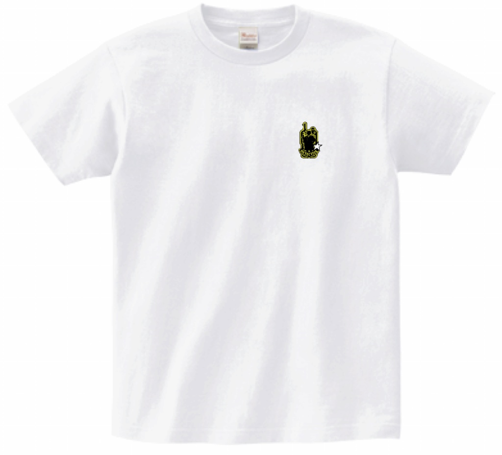 中年探偵団🐵探偵バッチTシャツ🌸 （ホワイト）