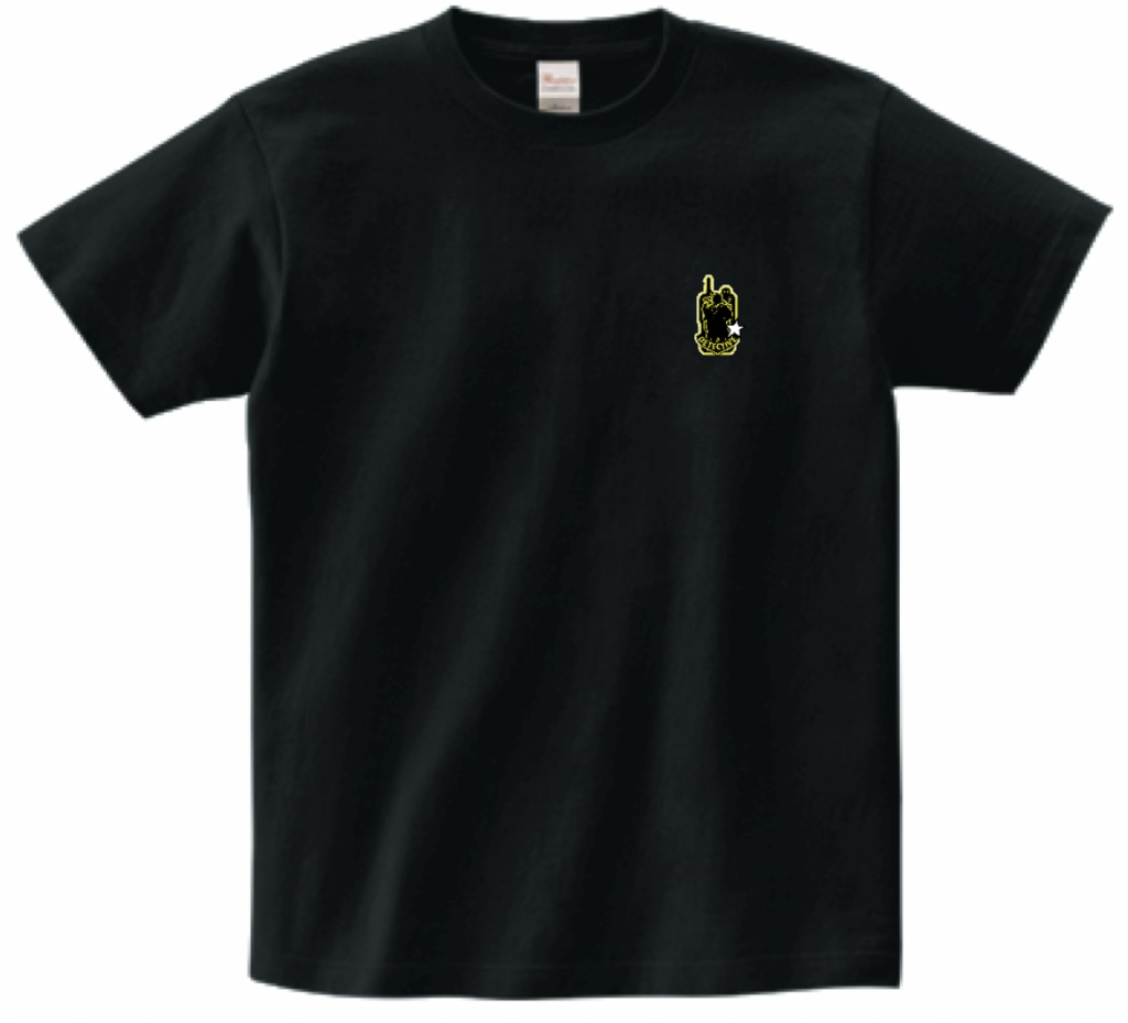 中年探偵団🐵探偵バッチTシャツ🌸 （ブラック）