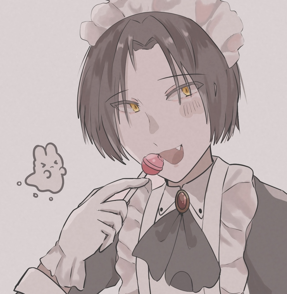 ご主人さまと一緒♡うさぎのおばけとメイド鳥海アクキー