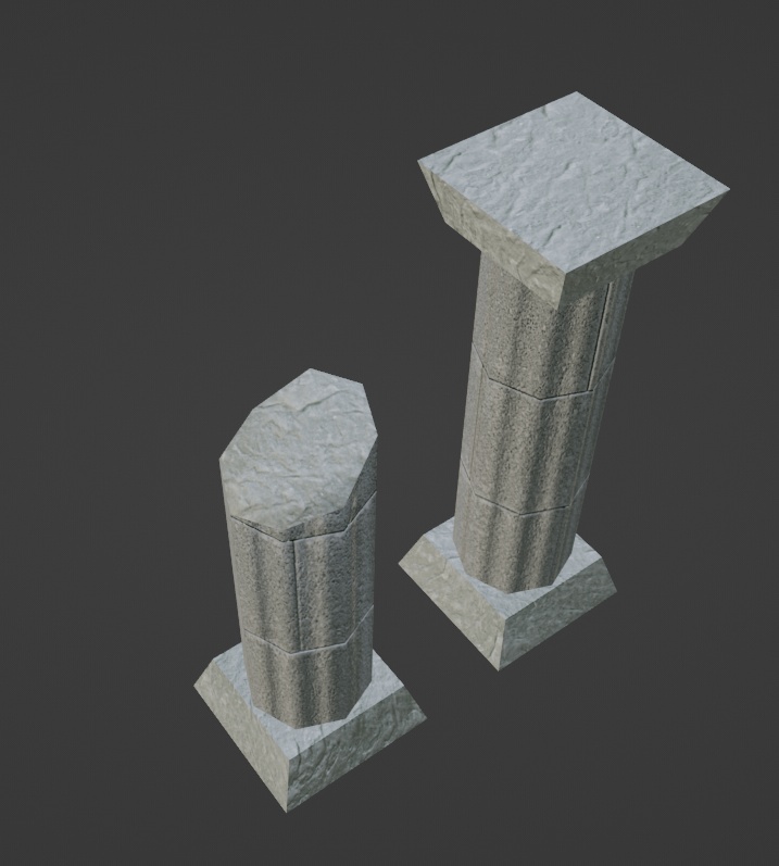 神殿にある柱2つ