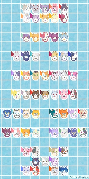 にじたうん　マウスポインタ【１～８ちょうめ】