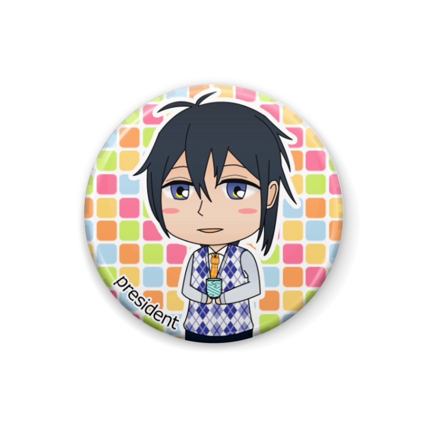 株式会社本丸の記憶イメージの肩書き缶バッチ