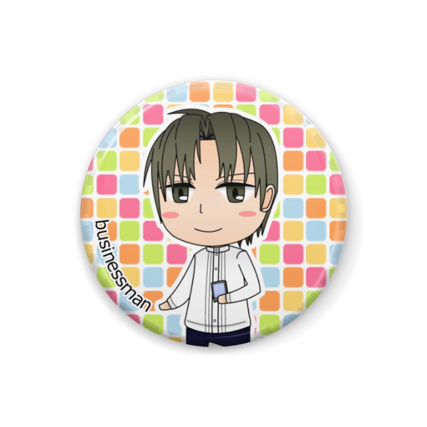 株式会社本丸の記憶イメージの肩書き缶バッチ