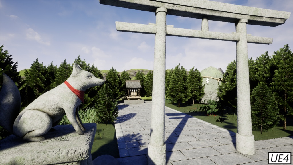 3dモデルセット 神社の置物セット Unityパッケージ付き さびねずみ Booth