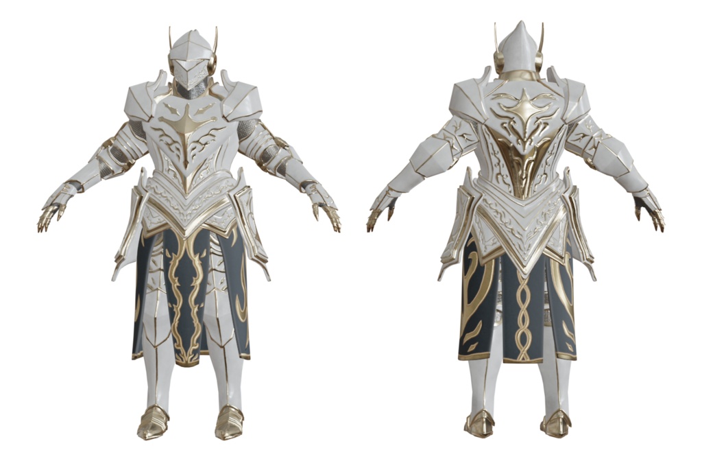 【3D装備モデル】ファンタジー風の鎧一式 vol.2
