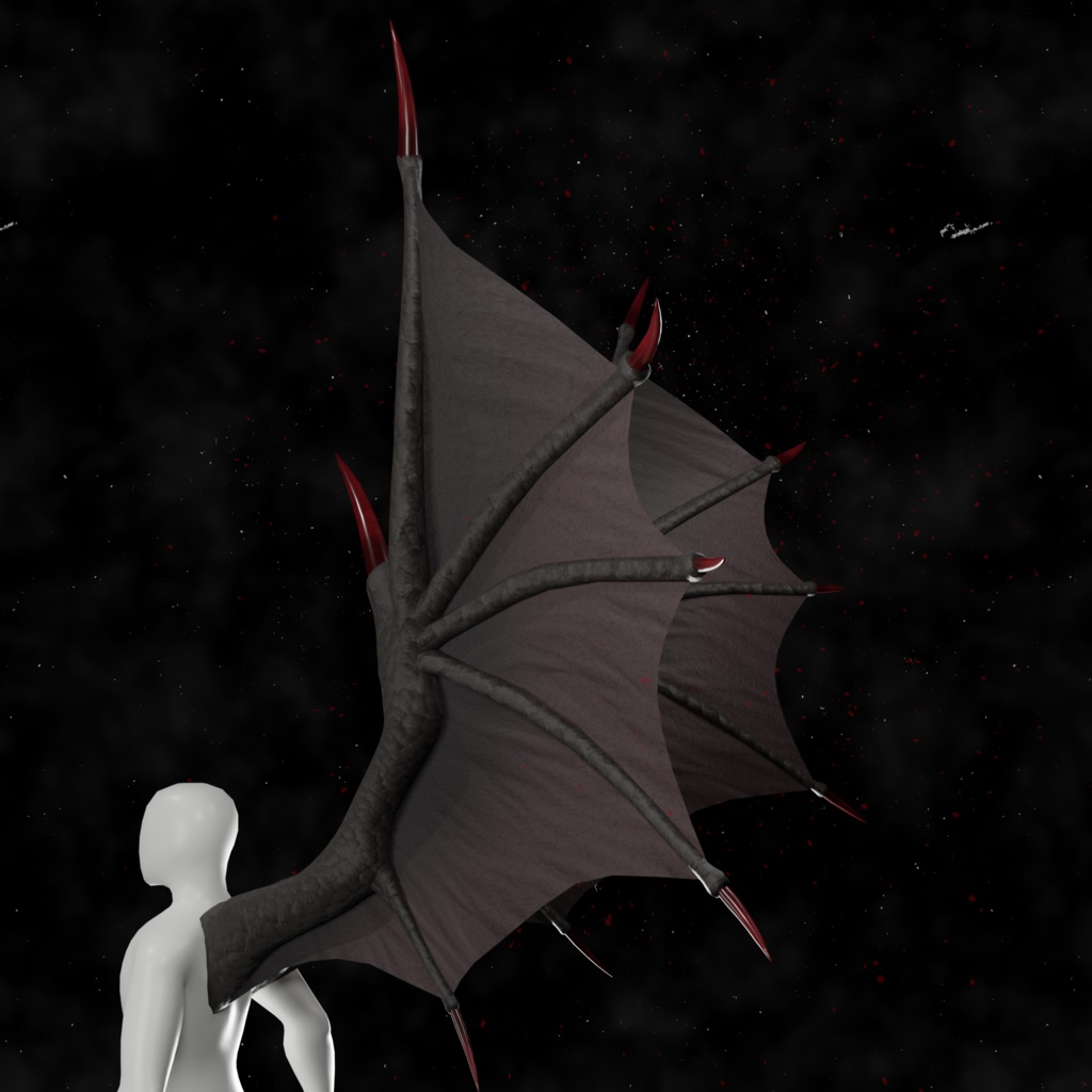 【3Dモデル】天使の翼と悪魔の翼