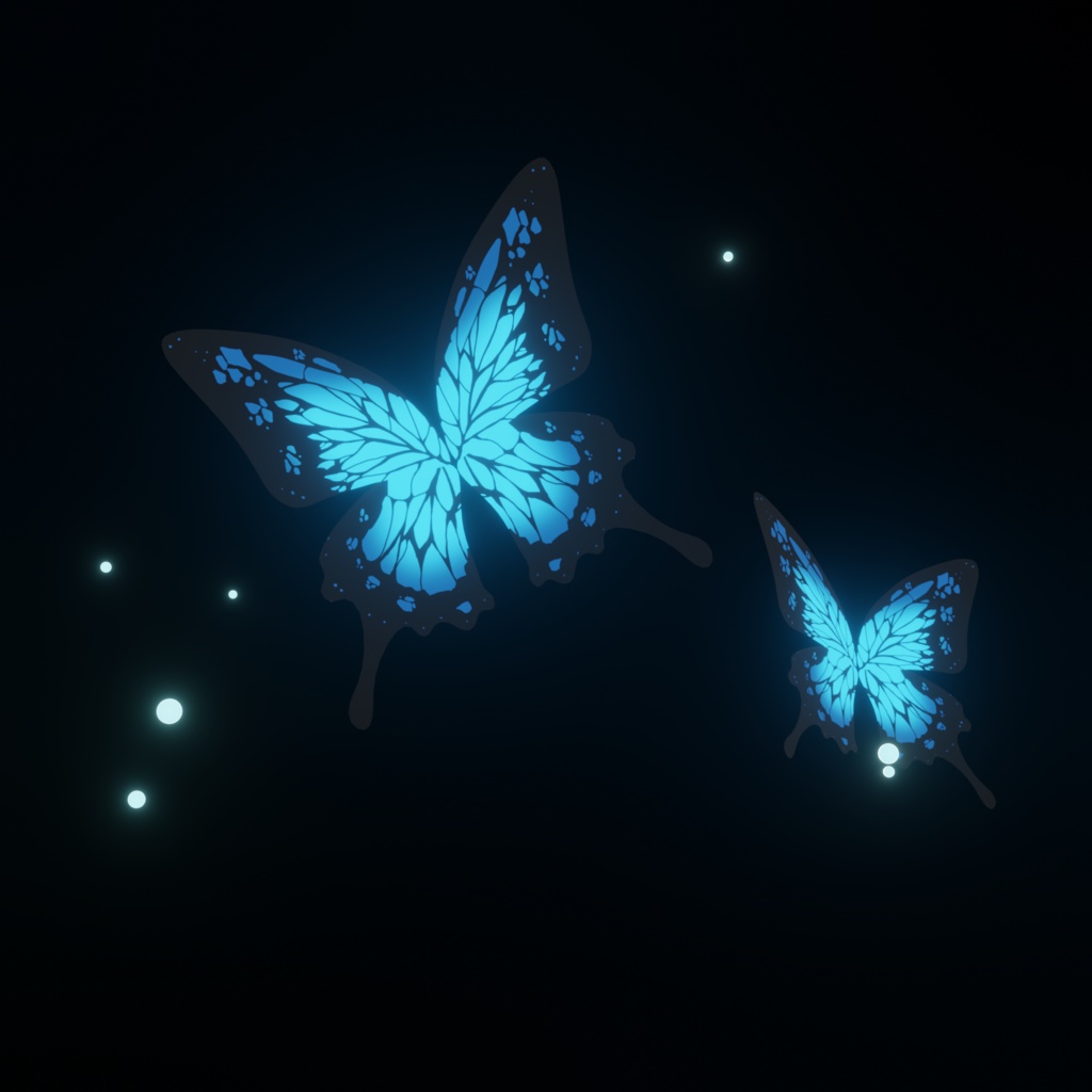 【無料3Dモデル】ファンタジー風の蝶