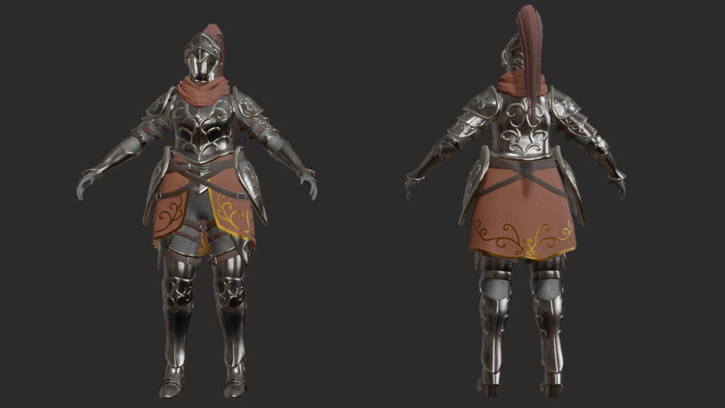 【3D装備モデル】ファンタジー風の鎧 Vol1 リメイク