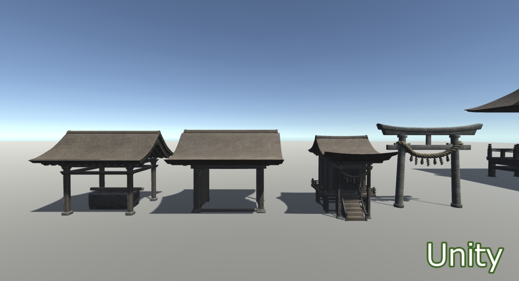 【3Dモデルセット】神社のアセット一式 Unityパッケージ付
