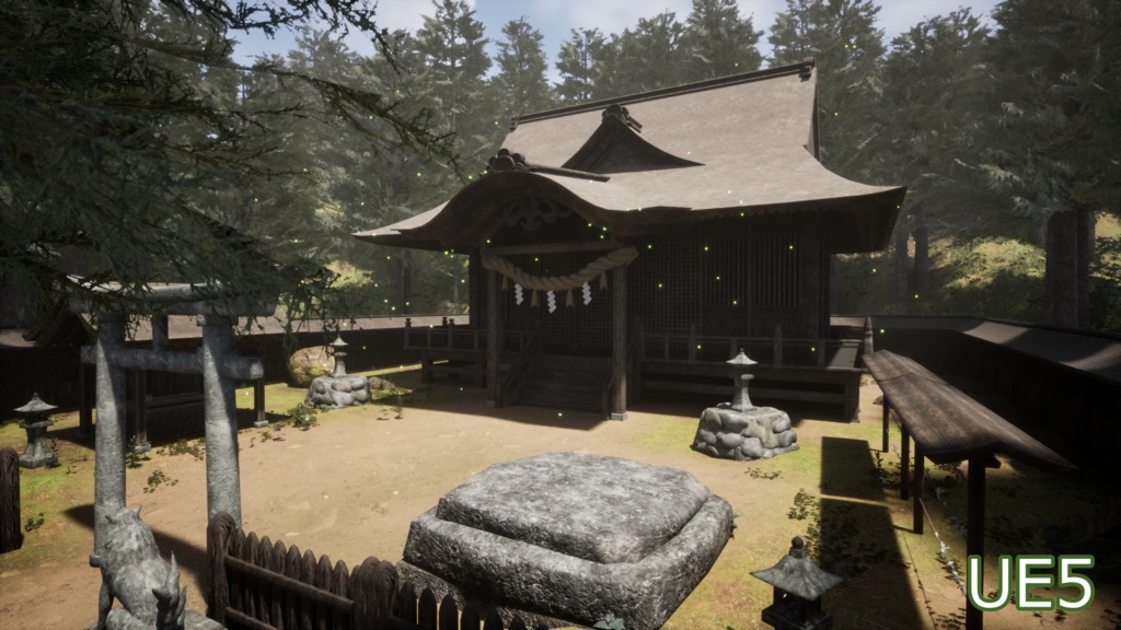 【3Dモデルセット】神社のアセット一式 Unityパッケージ付