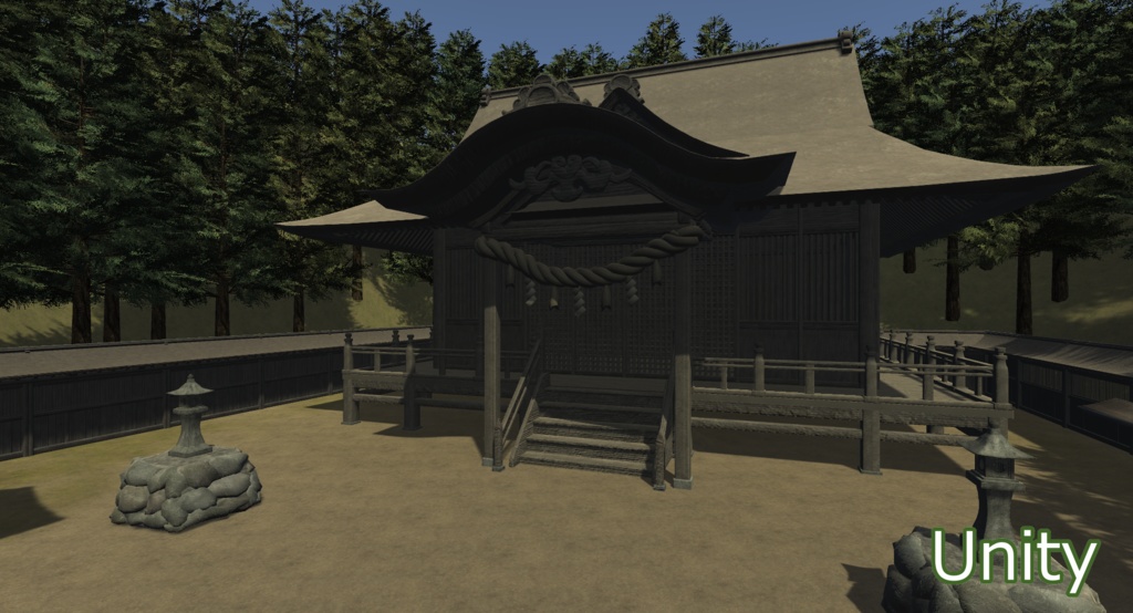 【3Dモデルセット】神社のアセット一式 Unityパッケージ付