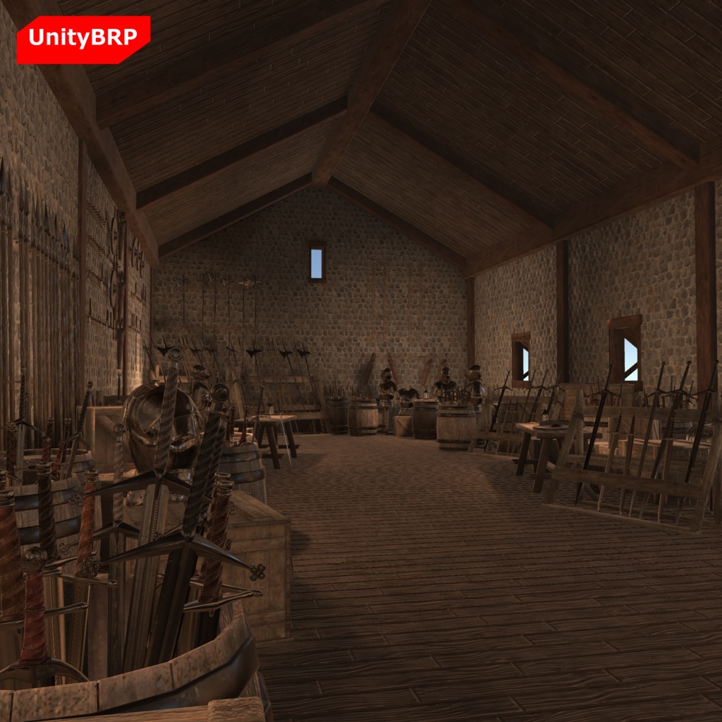 【3Dモデルセット】武器と武器庫 UnityPackage付き