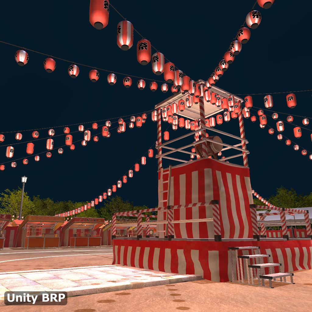 【3Dモデル】夏祭り アセット一式 Unityパッケージ付き