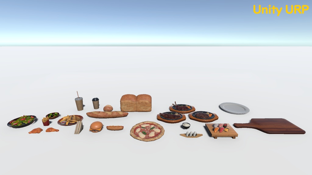 【無料3Dモデル】食品アセット 詰め合わせ