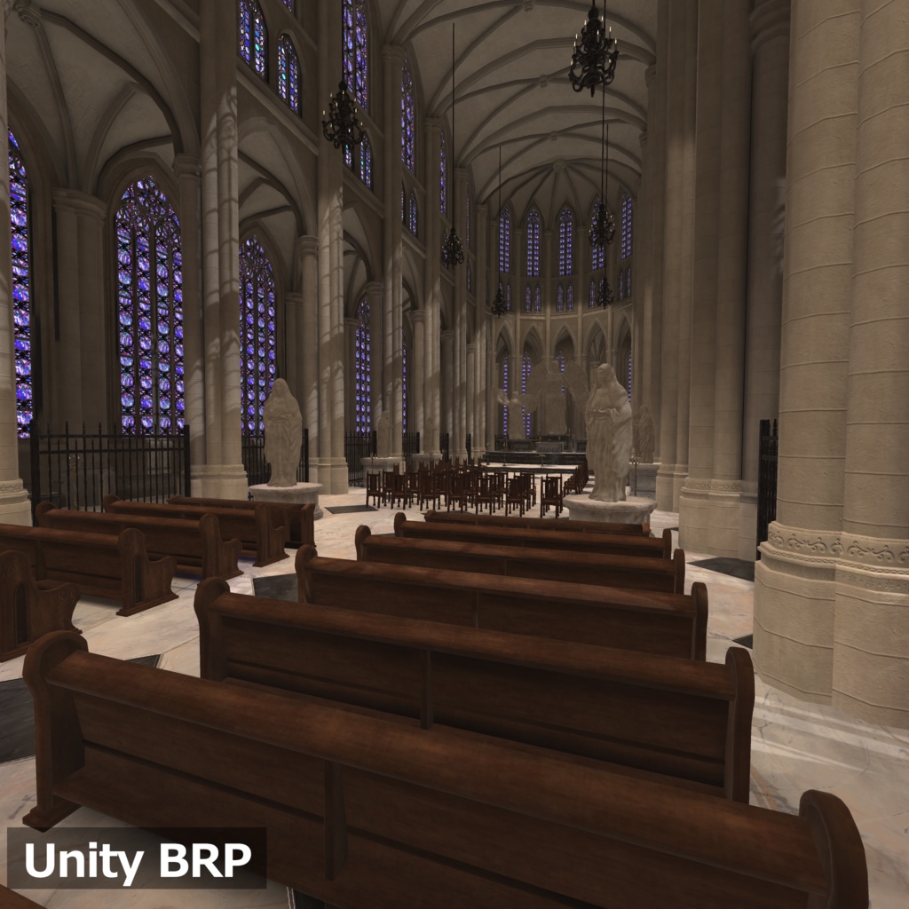 【3Dモデルセット】ゴシック風大聖堂 UnityPackage付き