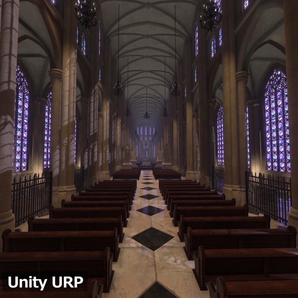 【3Dモデルセット】ゴシック風大聖堂 UnityPackage付き