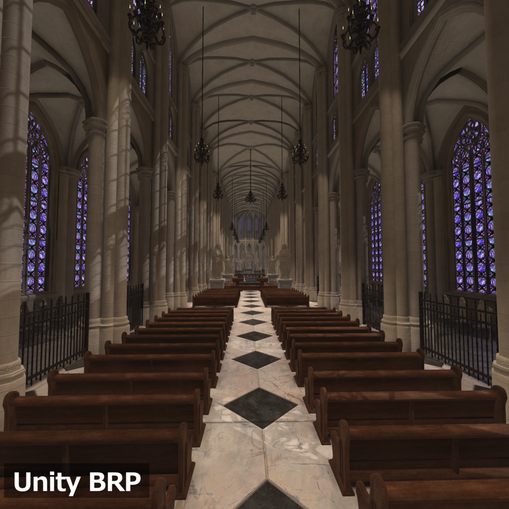 【3Dモデルセット】ゴシック風大聖堂 UnityPackage付き