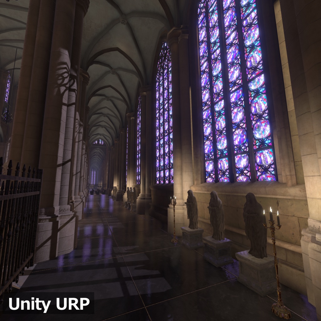 【3Dモデルセット】ゴシック風大聖堂 UnityPackage付き