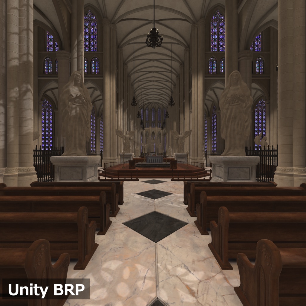 【3Dモデルセット】ゴシック風大聖堂 UnityPackage付き