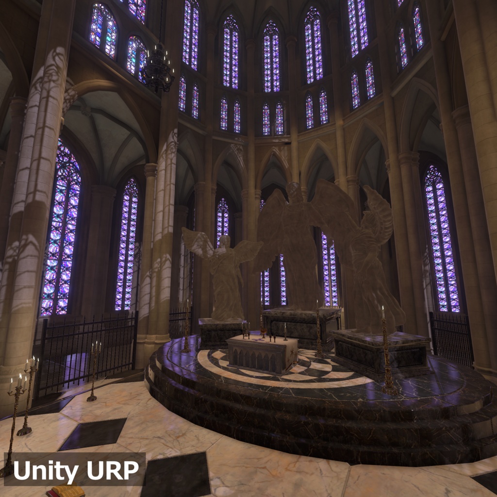 【3Dモデルセット】ゴシック風大聖堂 UnityPackage付き