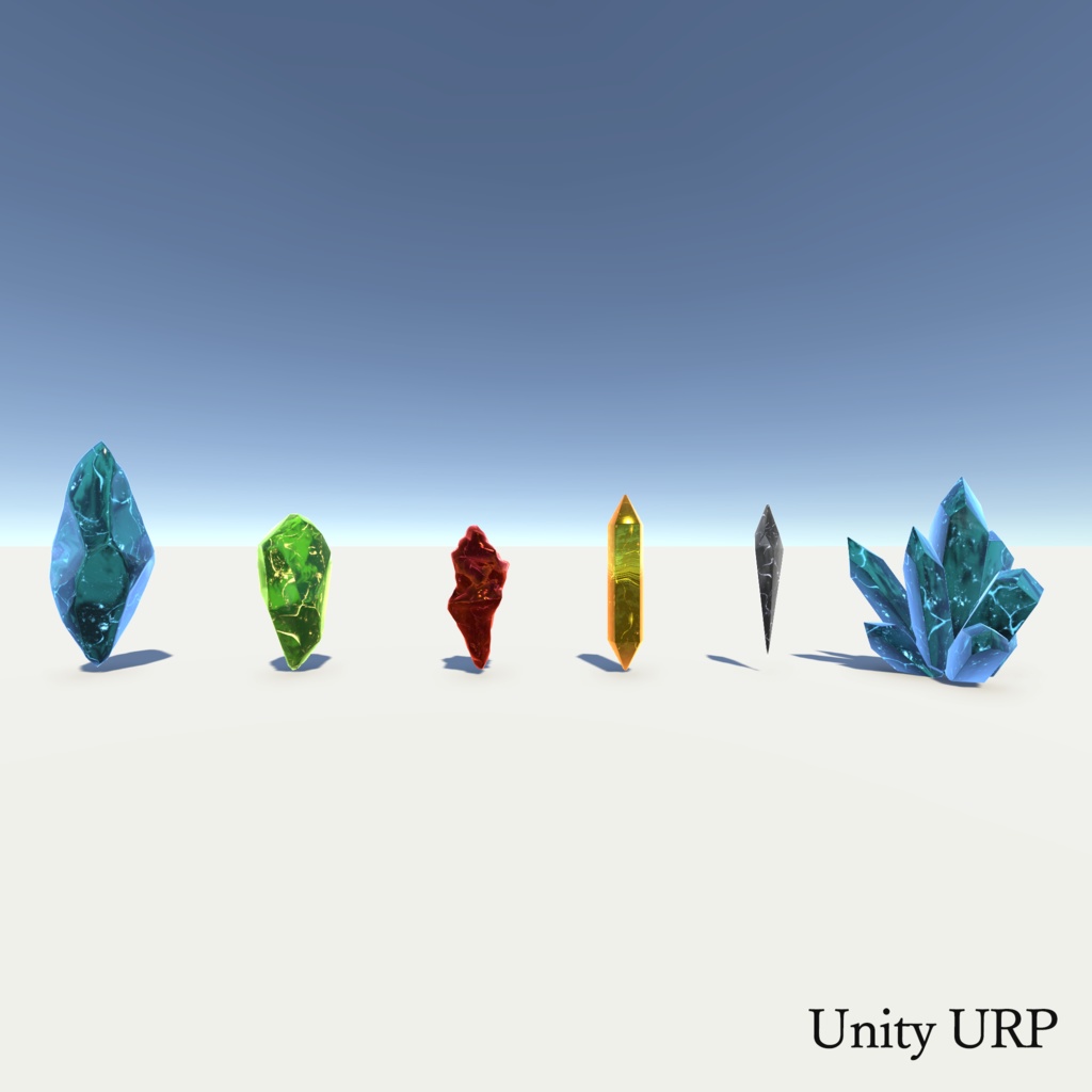 【3Dモデル】クリスタル&クリスタルシェーダー unitypackage付き
