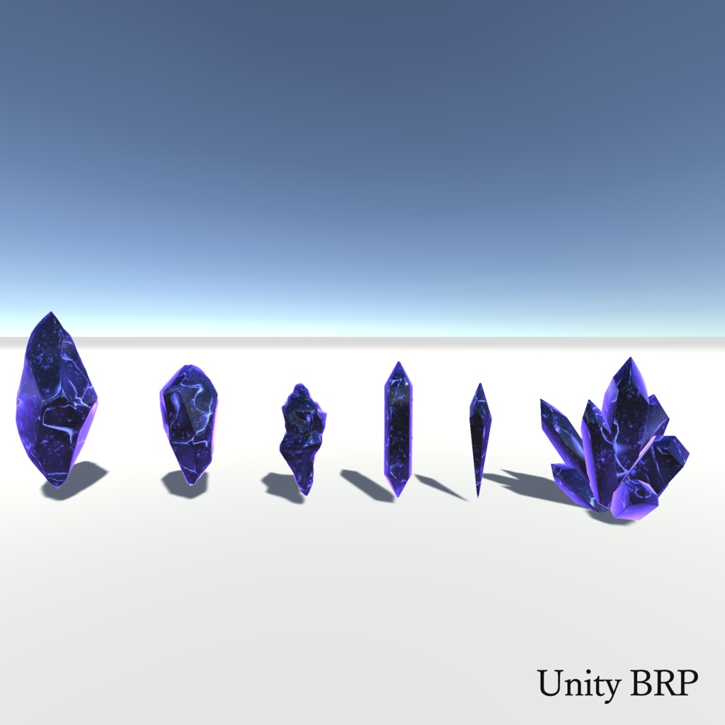 【3Dモデル】クリスタル&クリスタルシェーダー unitypackage付き