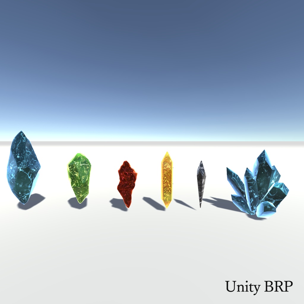 【3Dモデル】クリスタル&クリスタルシェーダー unitypackage付き