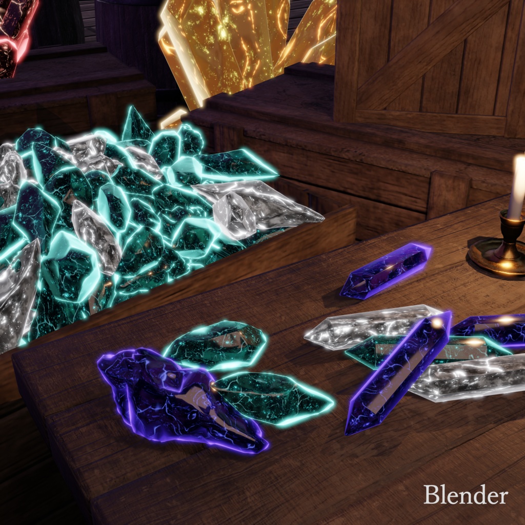 【3Dモデル】クリスタル&クリスタルシェーダー unitypackage付き