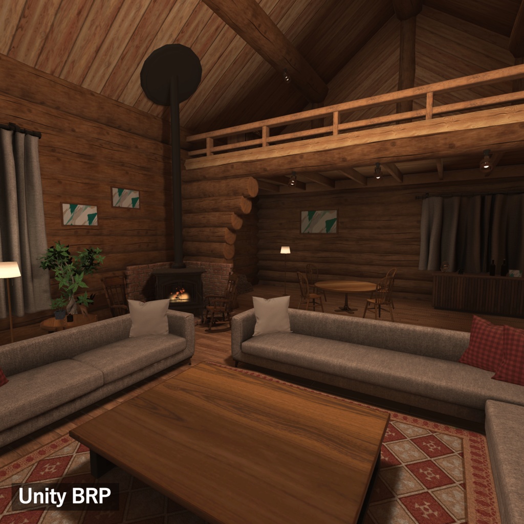 【3Dモデルセット】ログハウス unitypacage付き