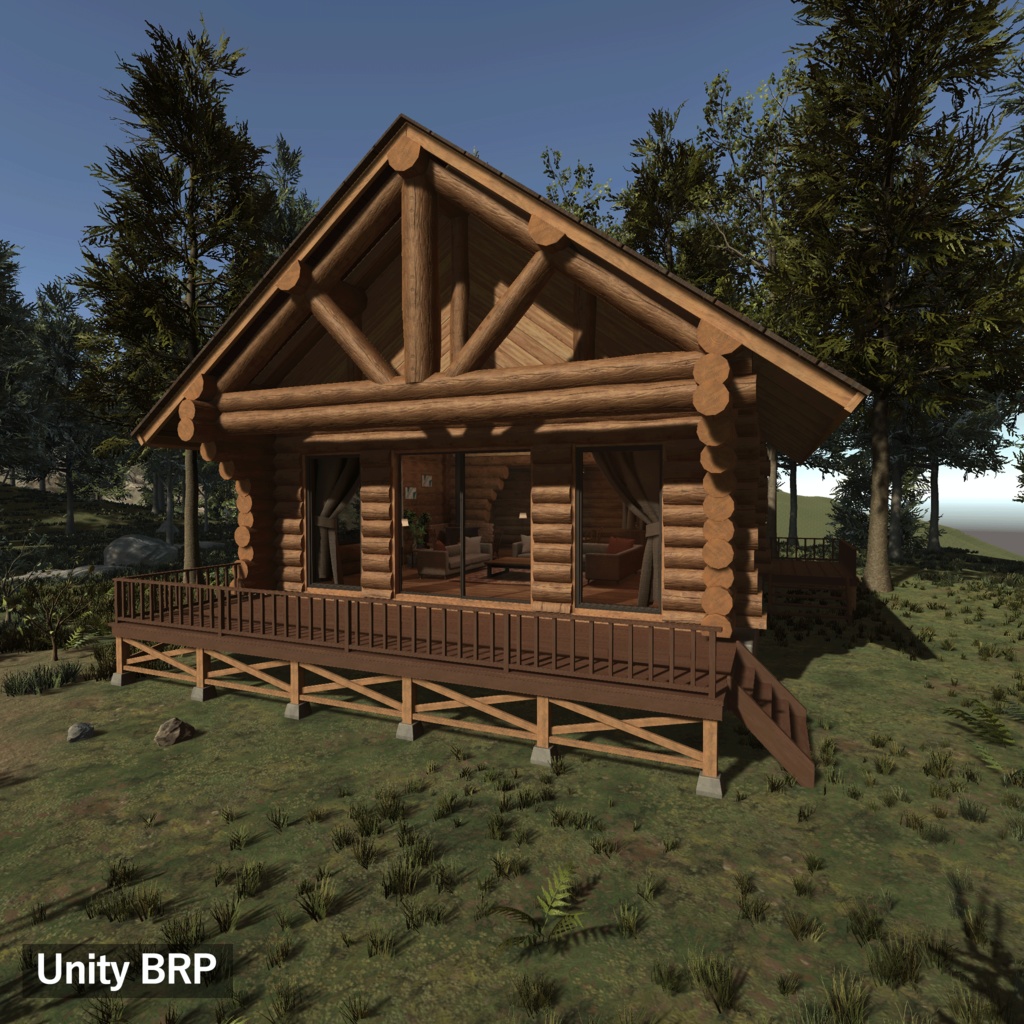 【3Dモデルセット】ログハウス unitypacage付き