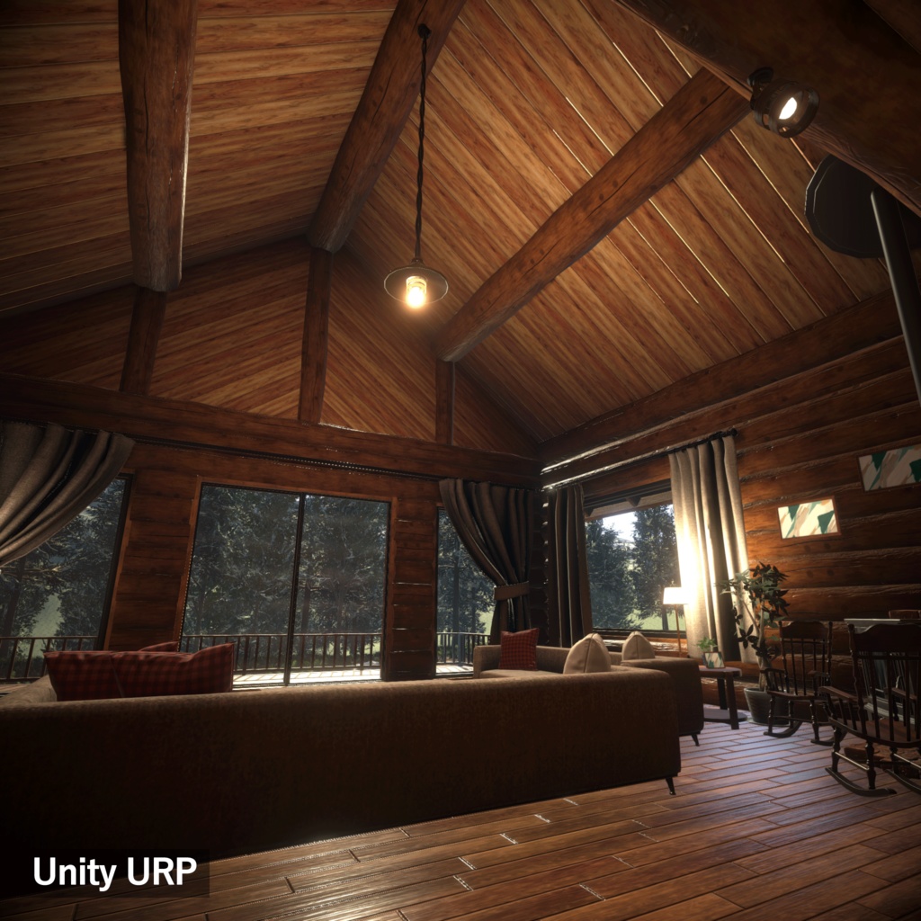 【3Dモデルセット】ログハウス unitypacage付き