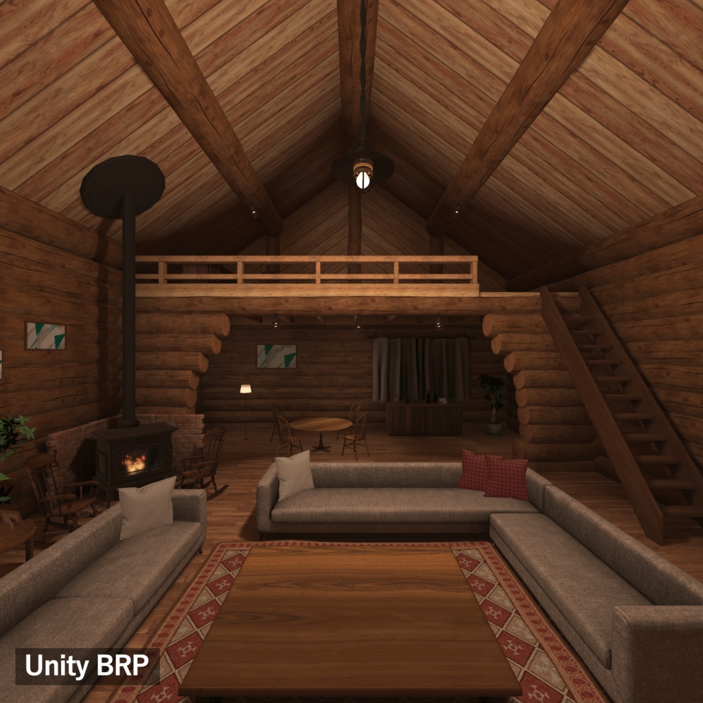 【3Dモデルセット】ログハウス unitypacage付き