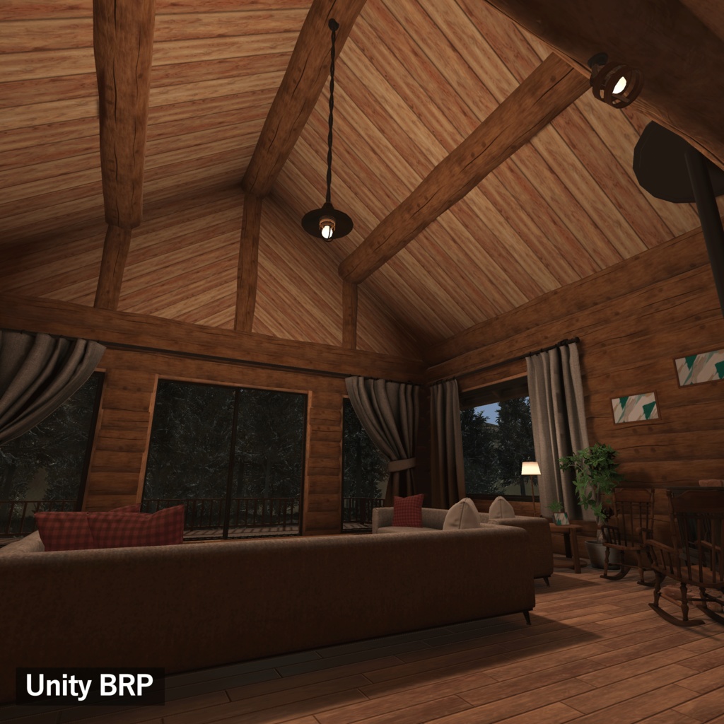 【3Dモデルセット】ログハウス unitypacage付き