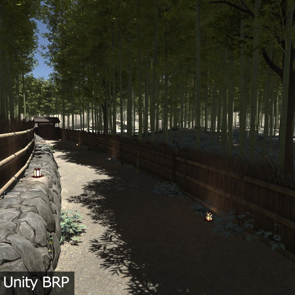 【3D環境アセット】竹林の抜け道 Unitypackage付き