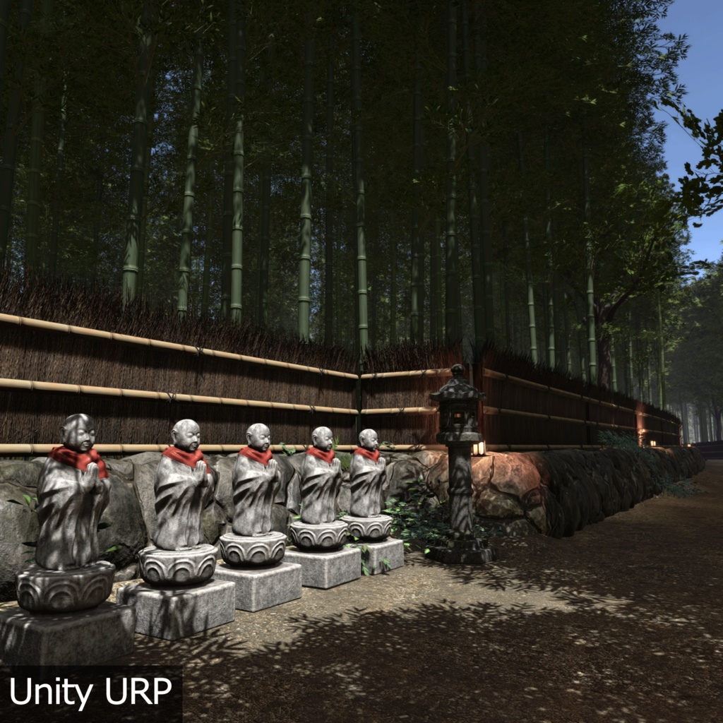 【3D環境アセット】竹林の抜け道 Unitypackage付き