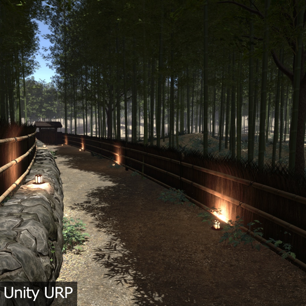 【3D環境アセット】竹林の抜け道 Unitypackage付き