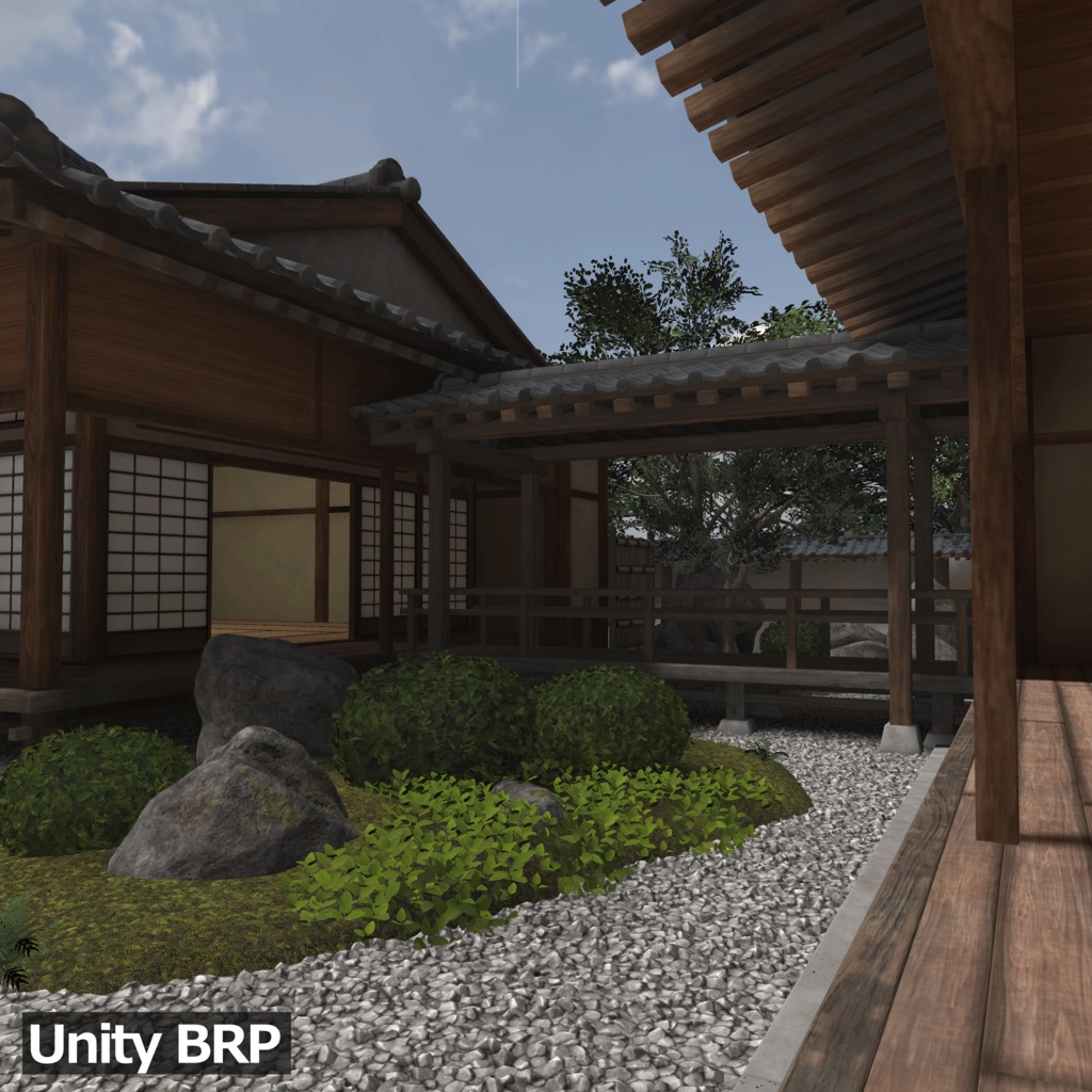 【3D環境アセット】日本庭園と和風建築 UnityPackage付き