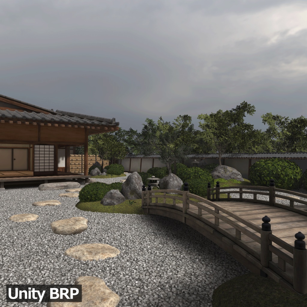 【3D環境アセット】日本庭園と和風建築 UnityPackage付き