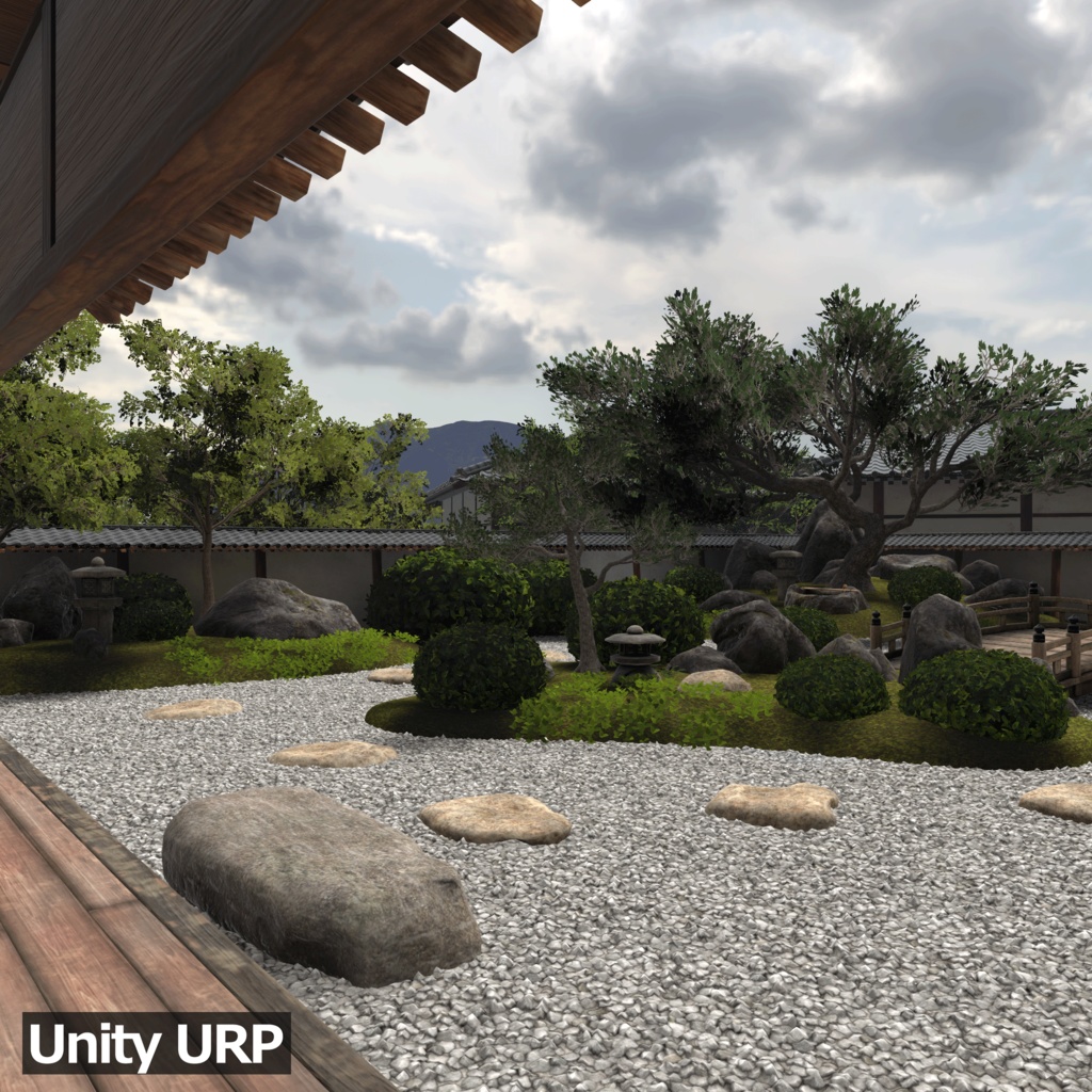 【3D環境アセット】日本庭園と和風建築 UnityPackage付き