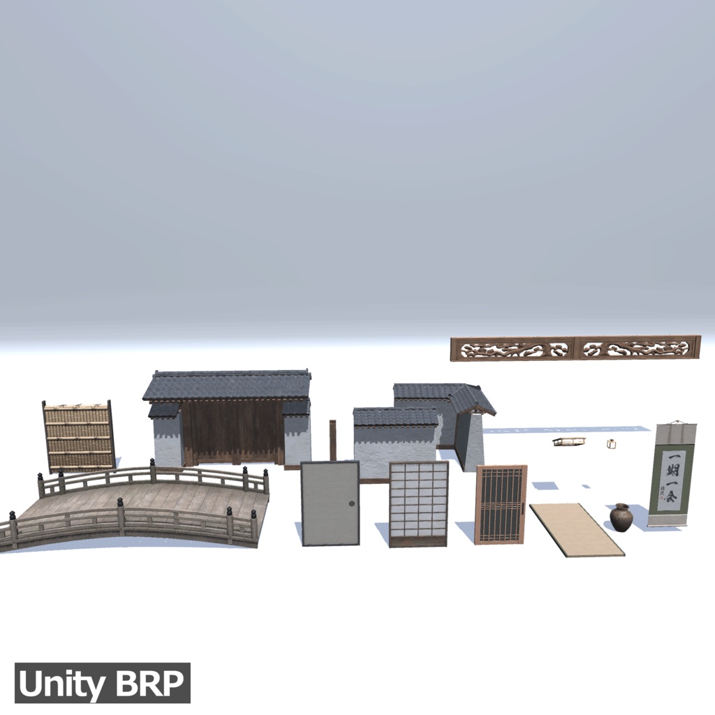 【3D環境アセット】日本庭園と和風建築 UnityPackage付き