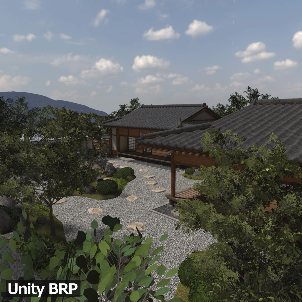 【3D環境アセット】日本庭園と和風建築 UnityPackage付き