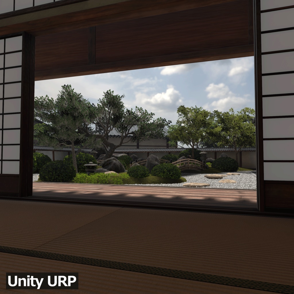 【3D環境アセット】日本庭園と和風建築 UnityPackage付き