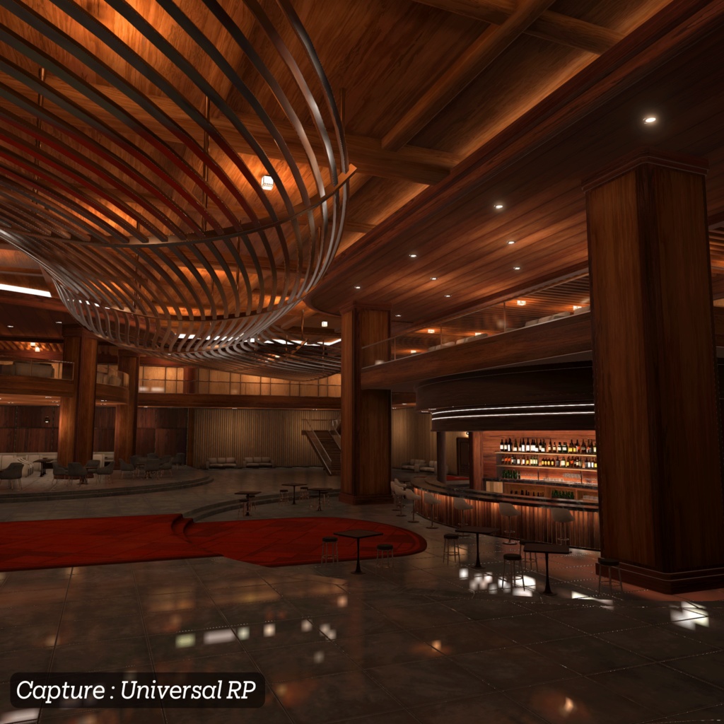 【3D環境アセット】バーとラウンジの環境アセット Unitypackage付き