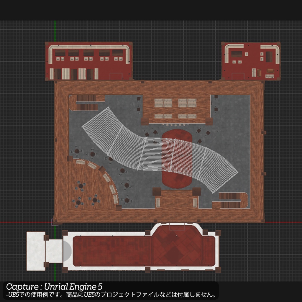 【3D環境アセット】バーとラウンジの環境アセット Unitypackage付き